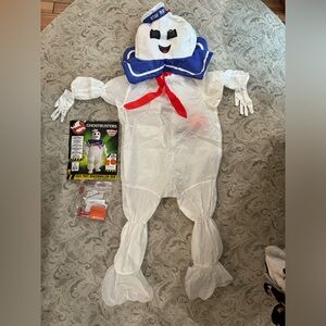 Ghostbusters Stay-Puft Marshmallow Man costume, kids size M (8-10) for ages 5-7